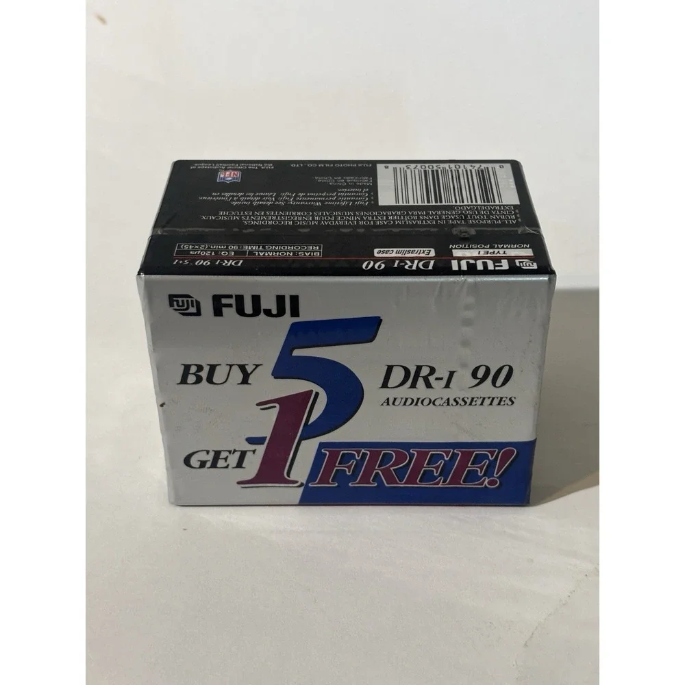 6-FUJI DR-I 90 Blank‎ Audio Cassettes Type 1 Normal Bias -NOS-Sealed